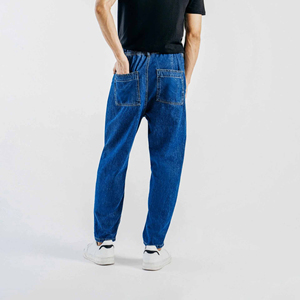 กางเกงขายาวทรงหลวมสไตล์ลำลองสำหรับผู้ชาย รุ่น SOLID FIGHTER OEM ผ้าคอร์ดูรอยเนื้อหนา ขาบาน มีเชือกผูกเอว ไซส์ใหญ่พิเศษ - Product Image 4