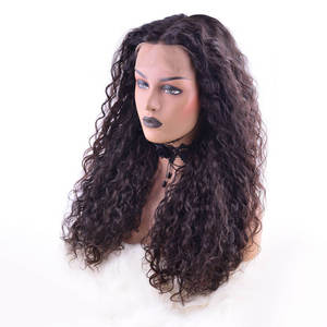 Perruque de cheveux humains longs ondulés pré-épilée, avec dentelle frontale HD transparente, effet mouillé et ondulé, noir naturel, sans colle, en cheveux vierges - Product Image 6