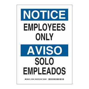 Avis bilingue : Employés, signez pour le contrôle d'accès intérieur et extérieur - Product Image 3