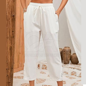Women <b>Linen</b> Summer Trousers Loose Casual <b>Pants</b> For Sale Women High Rise Straight Leg Summer Trousers Minimalist Fashion <b>Pants</b> - Product Image 6
