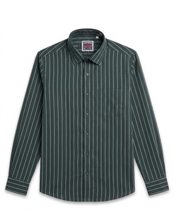 Camisa de Vestir a Cuadros para Hombre Enovate, Manga Larga, Cuello Clásico, Popelina de Algodón, Antiarrugas, Transpirable, con un Solo Botón, Casual, para Verano - Product Image 4