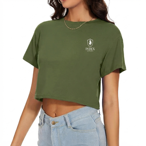<b>Top</b> Trendy Eco-Friendly Breathable Quick Dry Women Crop <b>Top</b> Fashionable Mid Weight Canvas Fabric Factory Crop <b>Top</b> T-Shirts - Product Image 1
