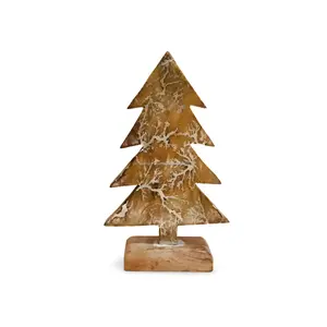 야외 및 실내 사용을위한 나무 공예품 축제 휴일 장식 크리스마스 트리 및 테이블 장식 용품