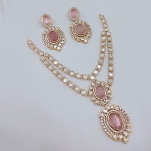 JeweleMarket Women's Gold Plated Crystal Rhinestone Ethnic <b>Beads</b> Wedding Engagement Anniversary Gift Necklace Earring <b>Set</b> - Product Image 1