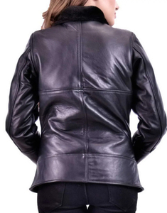<b>Women</b> High Quality <b>Leather</b> <b>Bomber</b> <b>Jacket</b> Modern Casual Fashion Outerwear Premium Soft <b>Leather</b> Streetwear Style Private Label - Product Image 2