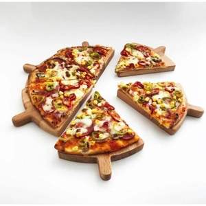 Assiette ronde en bois pour pizza et steak |   Assiette en bois durable pour hôtel et restaurant - Product Image 4
