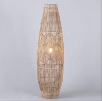 Fabriqué à la main en rotin naturel tambour pendentif Table lampadaire écologique décor à la maison Vietnam lustres lampes suspendues