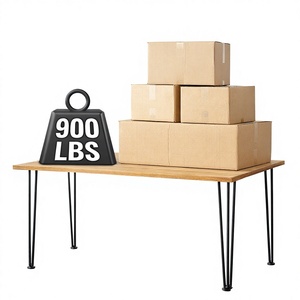 ขาโต๊ะทรงกิ๊บติดผมขนาด 28 นิ้ว เหล็กแข็งขนาด 1/2 นิ้ว สามเส้นรับน้ำหนักได้ 900 ปอนด์ 4 ชิ้น ผลิตในเวียดนาม OEM สแตนเลสสตีลทันสมัย สำหรับโต๊ะอาหาร DIY รุ่น EDPTBL013 - Product Image 1