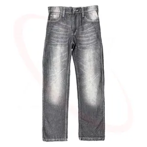 Wholesale Customized Men's Denim Jeans Breathable Fit Design Jeans in Denim Fabric with Multiple Pockets Fancy Pants for Men's