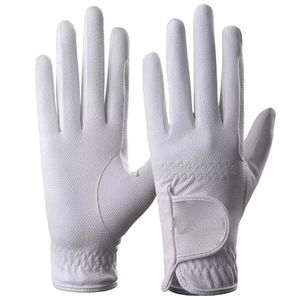 Guantes de cuero blanco para todos los dedos, antideslizantes, unisex, para deportes, para montar, para uso en verano - Product Image 1