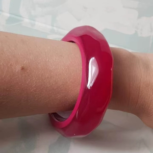 Nawab's Pride Traditional Elegance <b>Red</b> Resin Bangle-Polished Round Design India's Fashion Valentine's Day & Mother's Day Gift - Product Image 1