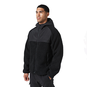 Veste polaire épaisse pour homme 350 GSM, douce, chaude, respirante, col montant, fermeture éclair intégrale, pour activités de plein air, randonnée, camping, vêtements de travail, OEM, marque privée - Product Image 4