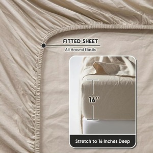 Juego de Ropa de Cama de Lino 100% Puro, Juego de Sábanas de Cuatro Piezas de Lino de Hotel de Lujo - Product Image 5