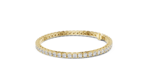 10K 14K <b>Solid</b> Gold Round Cut Lab Grown Diamond Tennis <b>Bracelet</b> DEF VVS Classic Prong Set Wedding <b>Bracelet</b> Fine Jewelry for Women - Product Image 3