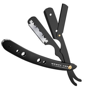 Navaja de Afeitar Profesional para Hombre, Navaja de Afeitar de Seguridad con Hoja Recta, Logotipo Personalizado Disponible, Marca OEM, Herramienta de Afeitado para Barbería - Product Image 2