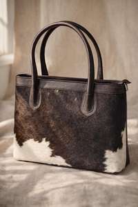 กระเป๋าโท้ทหนังวัวแท้คุณภาพสูง สีพื้น พร้อมซิปปิด สำหรับผู้หญิง ดีไซน์เนอร์ กระเป๋าสะพายไหล่ LHTB-0001 - Product Image 5