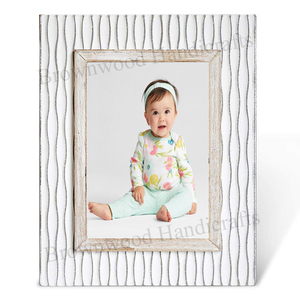 Burnt <b>White</b> Antique Color 100% Natural Solid Mango Wood Photo <b>Frame</b> for Home Decoration from Indian Manufacture & Exporter - Product Image 1