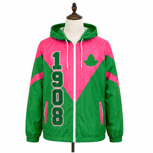 Alfa |   Kapa |   Chaqueta Cortavientos con Capucha para Mujer Alpha Sorority, Chaqueta Impermeable Universitaria con Bloques de Color y Cierre Completo, Chaqueta Ligera para Exteriores - Product Image 2