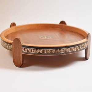Premium Solid Wood Serving Tray with Cutout Handles Decorative <b>Coffee</b> <b>Table</b> Tray Hotel Restaurant Tray - Product Image 5