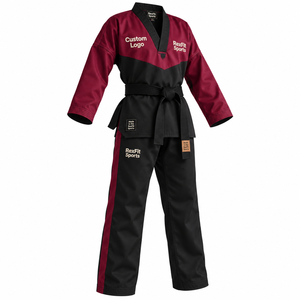 Dobok de Artes Marciales Personalizado con Logotipo y Letras en el Pecho, Uniforme de Práctica de Taekwondo de Dos Tonos para Adultos, OEM - Product Image 1