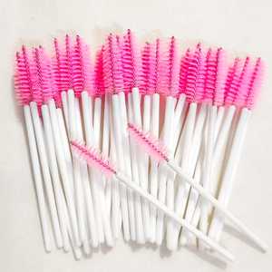 แปรงปัดขนตาแบบใช้ซ้ำได้ ด้ามจับพลาสติก ขนแปรงนุ่มพิเศษ สำหรับทำความสะอาดขนตาและคิ้ว อุปกรณ์แต่งหน้าสำหรับต่อขนตา - Product Image 2