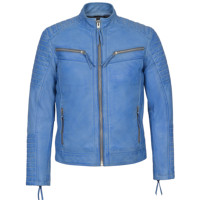 Blouson d'hiver matelassé en cuir Napa véritable pour homme, style Cafe Racer, avec fermetures éclair YKK, vente en gros, fabricant sur mesure