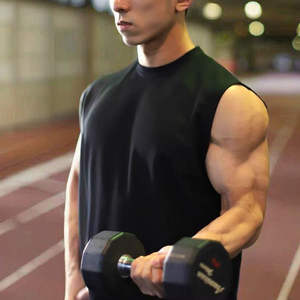 Wholesale Custom Logo Eco-Friendly Breathable High Quality Cotton Running <b>Singlet</b> Muscle Athletic Shirts Sleeveless <b>Men</b> Tank Top - Product Image 4