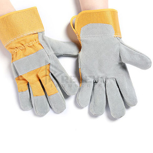 Guantes de Seguridad de Cuero Resistentes para Soldadura, Guantes de Trabajo Industriales Resistentes al Calor con Puño Corto para Protección de Manos - Product Image 4