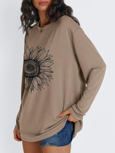 Camiseta de Moda para Mujer, Manga Larga, Cuello Redondo, Algodón, Transpirable, Cómoda, Informal, Básica, Proveedor de Ropa al por Mayor - Product Image 4