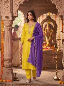 Launching New Designer Party Wear Look Designer Embroidered Worked <b>Top</b> Plazzo With Dupatta - Product Image 3
