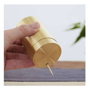 กล่อง/ภาชนะ/ขวดใส่ไม้จิ้มฟันทองเหลืองคุณภาพสูง อุปกรณ์จัดระเบียบโต๊ะ ราคาสุดคุ้ม - Product Image 3