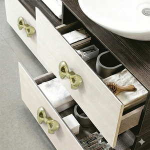 Manijas de Lujo para Gabinetes de Aleación de Zinc con Lazo de Cristal, Suministro del Fabricante, Productos de Ferretería para Cocina y Baño - Product Image 6