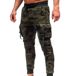 Pantalon cargo décontracté pour homme, coupe slim, taille mi-haute, fermeture boutonnée, 100% coton, respirant et écologique - Product Image 1
