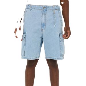 Pantalones cortos de mezclilla 100% algodón al por mayor, estilo streetwear, lavado a la piedra, vintage para hombre - Product Image 4