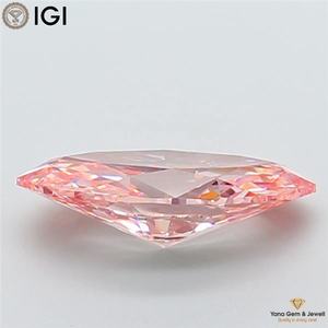 Diamant de laboratoire CVD de 6,01 carats, clarté VS2, couleur rose vif fantaisie, taille marquise, avec certificat IGI pour bague personnalisée éternelle - Product Image 3
