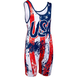 Custom Logo Wrestling <b>Singlet</b> Printed Wrestling Suits Blue <b>Singlets</b> for <b>Men</b> Wrestling - Product Image 3