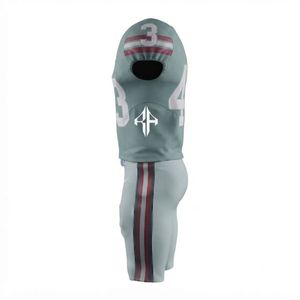 Nouvel ensemble d'uniformes de football américain pour hommes, col en V, impression par sublimation, 100 % polyester, toutes saisons, coupe ajustée RIVIAN ATLANTIC - Product Image 4
