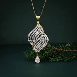 Élégant motif ondulé, diamant naturel taille brillant, or rose massif 18 carats, certifié IGI, bijoux de luxe pour mariage et anniversaire - Product Image 1