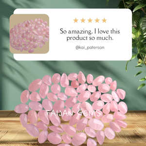 Venta al por mayor de piedras preciosas de cuarzo rosa natural mezcla de formas sueltas de todos los tamaños para la fabricación de joyas de piedra - Product Image 3