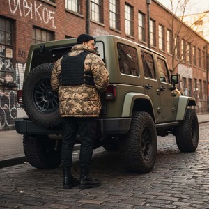 แจ็คเก็ตบอมเบอร์บุใยสังเคราะห์สำหรับผู้ชายแบบขายส่ง สั่งทำได้ คอตั้ง ซิปหน้า สไตล์ทหาร แฟชั่นสตรีทแวร์ สำหรับฤดูใบไม้ร่วง อุ่นสบาย เหมาะกับกิจกรรมกลางแจ้ง พร้อมโลโก้ด้านหน้า - Product Image 6