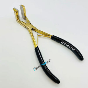 Tape In Press Plier Hair <b>Tools</b> ZETOMED PRO Hair Stainless Steel Gold Plated Plier With <b>Silicone</b> Pad Hair Extension <b>Tools</b> Plier - Product Image 6