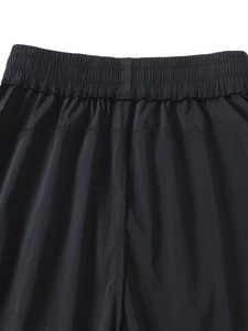 Ensemble veste coupe-vent à capuche noire effet rafraîchissant et short, anti-humidité, séchage rapide, taille élastique, pour homme, tenue d'extérieur estivale - Product Image 4