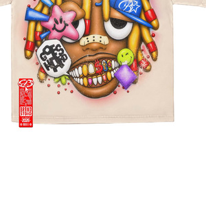 T-shirt imprimé de dessins animés pour homme, taille grande, manches courtes, col rond, style streetwear, tissu jersey 100% coton - Product Image 5