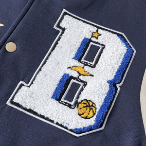 Chaquetas Varsity de Béisbol para Hombre, Diseño Novedoso, Bordadas, con Parches, Cierre Frontal, Color en Contraste, Manga Larga, Precio al por Mayor - Product Image 6
