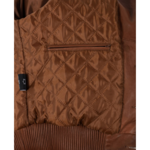 Chaqueta Bomber de Cuero Encerado Vintage para Hombre, Piel de Cordero Genuina, Forro Acolchado, Estilo Piloto Clásico, Invierno, OEM, ODM, Personalizable - Product Image 5