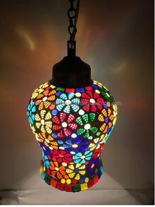 Lámpara de Mesa Decorativa de Mosaico Multicolor, Lámpara de Noche de Vidrio Hecha a Mano para Dormitorio, Sala de Estar, Decoración del Hogar, Regalo - Product Image 6