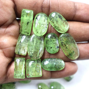 Indian Manufactured Ruby Kyanite Cabochon Crystal Hand Made Flat Back Gemstone for Decor Healing Mix Shape Available For Sale - Product Image 1