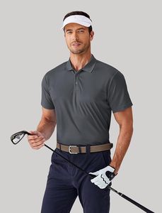 Polo à manches courtes pour homme, couleur unie, respirant, en piqué tricoté, vêtement décontracté - Product Image 3