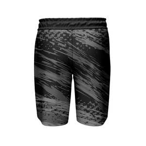 Shorts de bain rayés pour hommes avec patch lettre, logo personnalisable, short chaud, poche arrière, taille à cordon de serrage, motif uni - Product Image 6