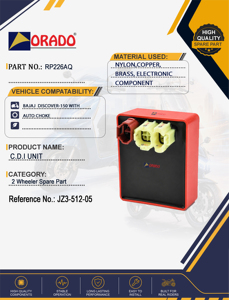 Unidad CDI con autochoke para Bajaj Discover 150, calidad de exportación para repuestos de motocicletas en India, Orado. - Product Image 2